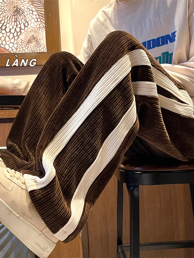 Men's Winter Thiened Fce Lined Drapey Corduroy Pants American Retro Striped Casual Long Trousers Faionable Youth Sle
Men's Winter Thiened Fce Lined Drapey Corduroy Pants American Retro Striped Casual Long Trousers Faionable Youth Sle