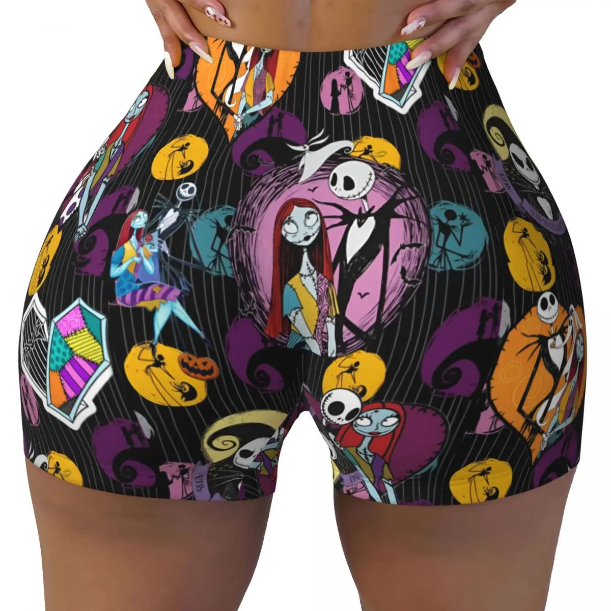 Изготовленные на заказ шорты для тренировок по волейболу с рисунком «Кошмар перед Рождеством» для женщин, спортивные шорты для занятий йогой в тренажерном зале
Изготовленные на заказ шорты для тренировок по волейболу с рисунком «Кошмар перед Рождеством» для женщин, спортивные шорты для занятий йогой в тренажерном зале