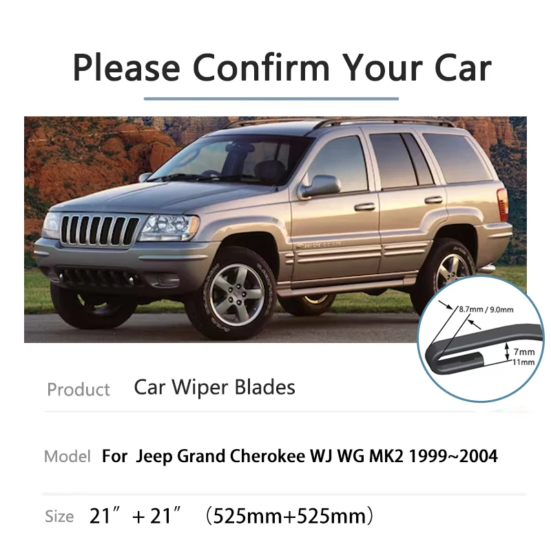 Car Wiper Blades For Jeep Grand Cherokee Accessories WJ WG MK2 1999~2004 Rubber Window Windshield Windscreen Wipers Rain Brushes
Car Wiper Blades For Jeep Grand Cherokee Accessories WJ WG MK2 1999~2004 Rubber Window Windshield Windscreen Wipers Rain Brushes