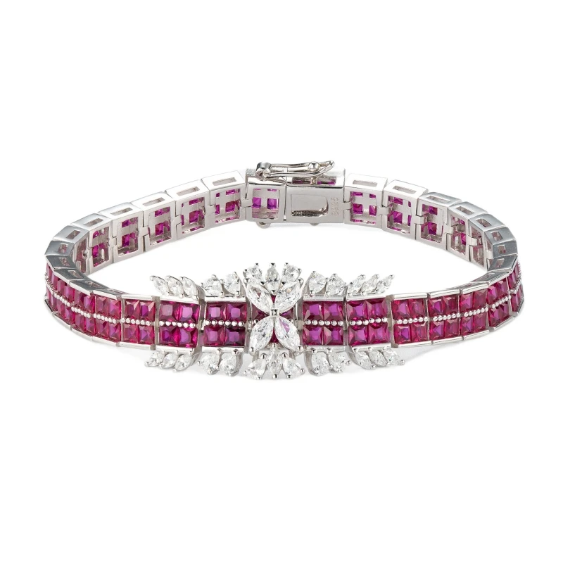Bellux Jewelry Bracelet 925 Silver Lab grown Ruby Princess Square White Zircon Invisible Setting Butterfly Women's Bracelet
Bellux Jewelry Bracelet 925 Silver Lab grown Ruby Princess Square White Zircon Invisible Setting Butterfly Women's Bracelet