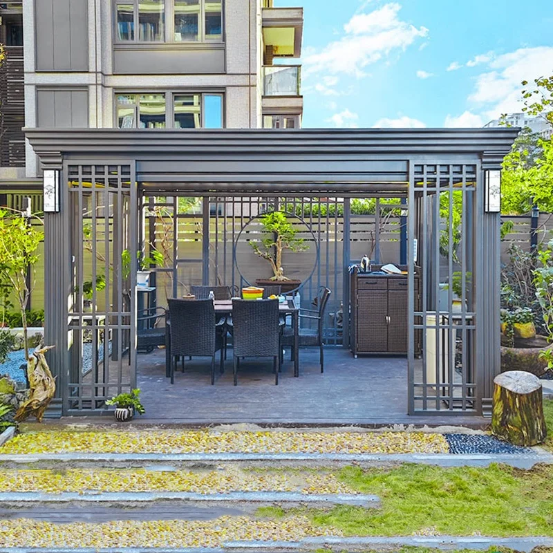 Electric Control Pergola Opening Roof Louver Aluminum Waterproof Gazebos Canopy New Chinese Style Electric Pavilion 3*3 3*4m
Electric Control Pergola Opening Roof Louver Aluminum Waterproof Gazebos Canopy New Chinese Style Electric Pavilion 3*3 3*4m