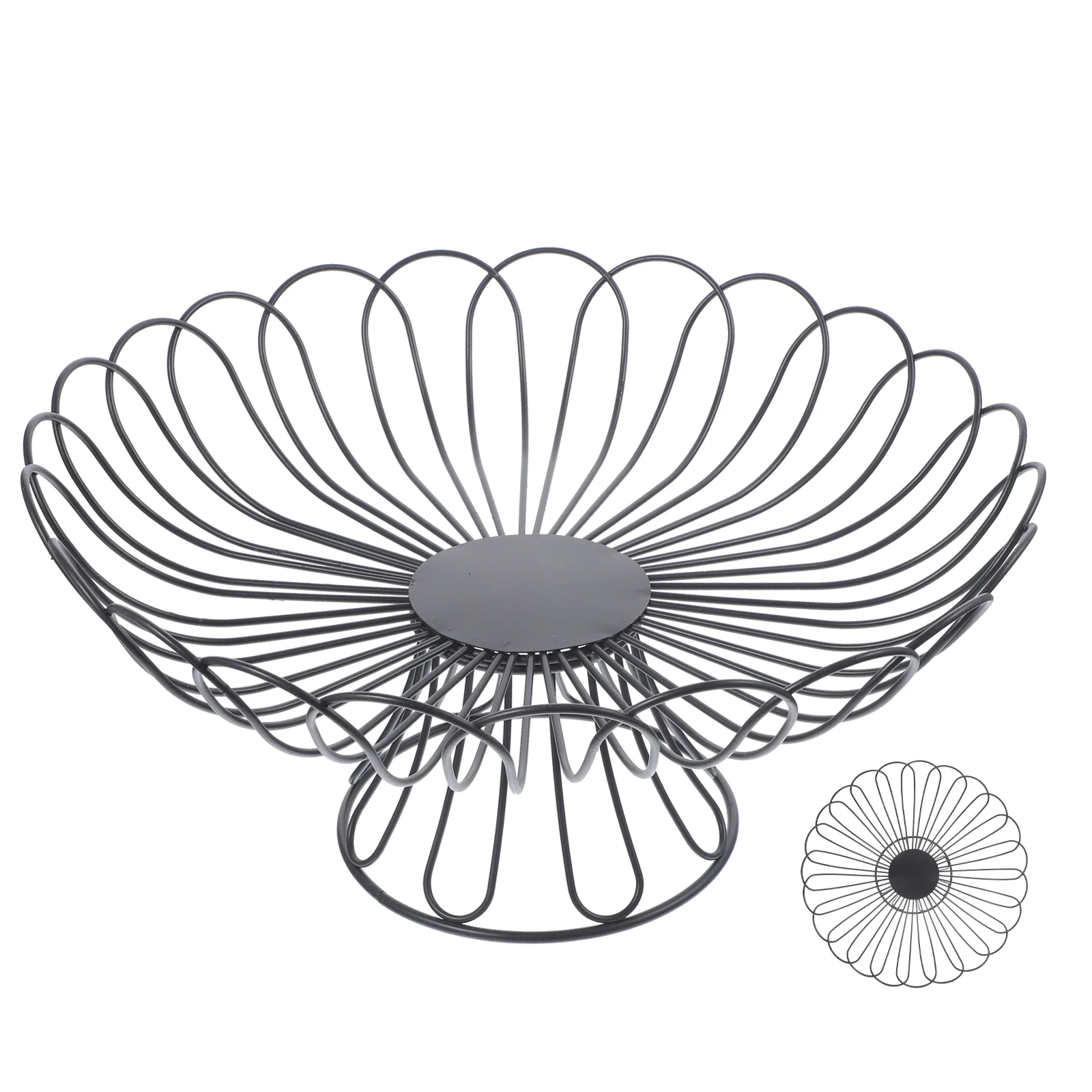 Wire Woven High Foot Fruit Plate Bread Serving Baskets Round Black Metal Small Tray Storage Kitchen Counter Decor
Wire Woven High Foot Fruit Plate Bread Serving Baskets Round Black Metal Small Tray Storage Kitchen Counter Decor