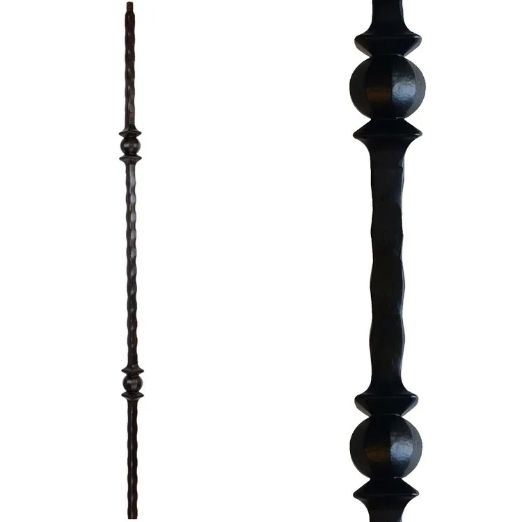 Double Forged Ball/Sphere Hammered 9/16" Metal Balusters (10-Pack) Tuscan 44" Tall (Real Satin Black not Matte or Flat)
Double Forged Ball/Sphere Hammered 9/16" Metal Balusters (10-Pack) Tuscan 44" Tall (Real Satin Black not Matte or Flat)