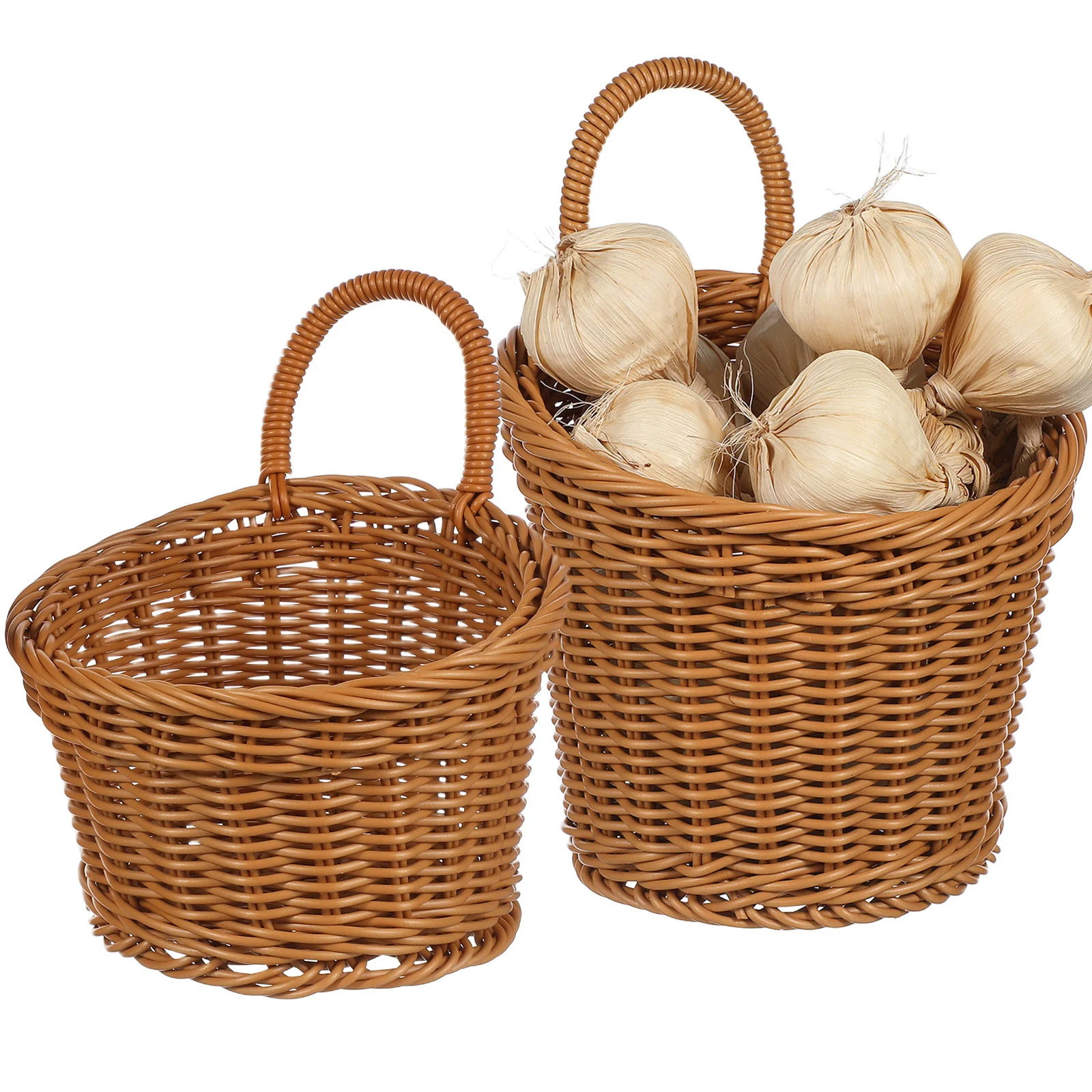 2 Pcs Onion Ginger Garlic Storage Basket Wall Woven Baskets Hanging for Kitchen Plastic Fruit Flower
2 Pcs Onion Ginger Garlic Storage Basket Wall Woven Baskets Hanging for Kitchen Plastic Fruit Flower