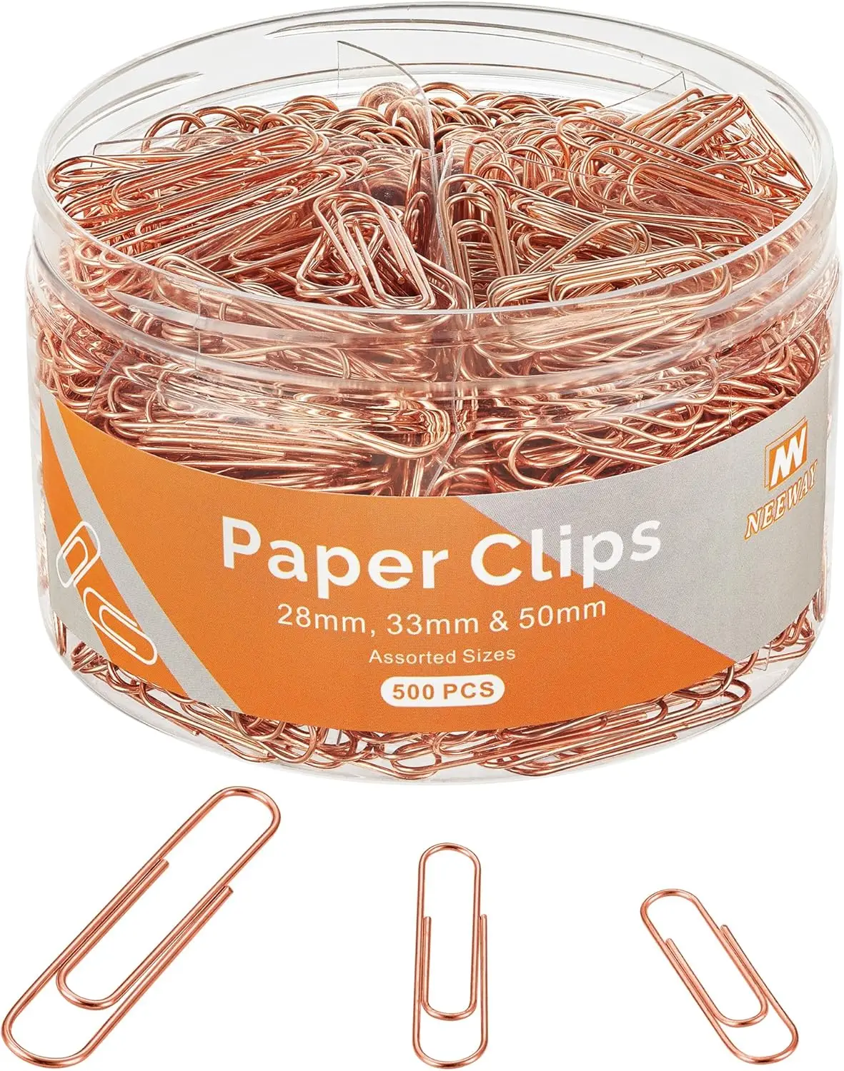 500pcs Rose Gold Paper Clips Assorted Sizes for Home School Office Use
500pcs Rose Gold Paper Clips Assorted Sizes for Home School Office Use