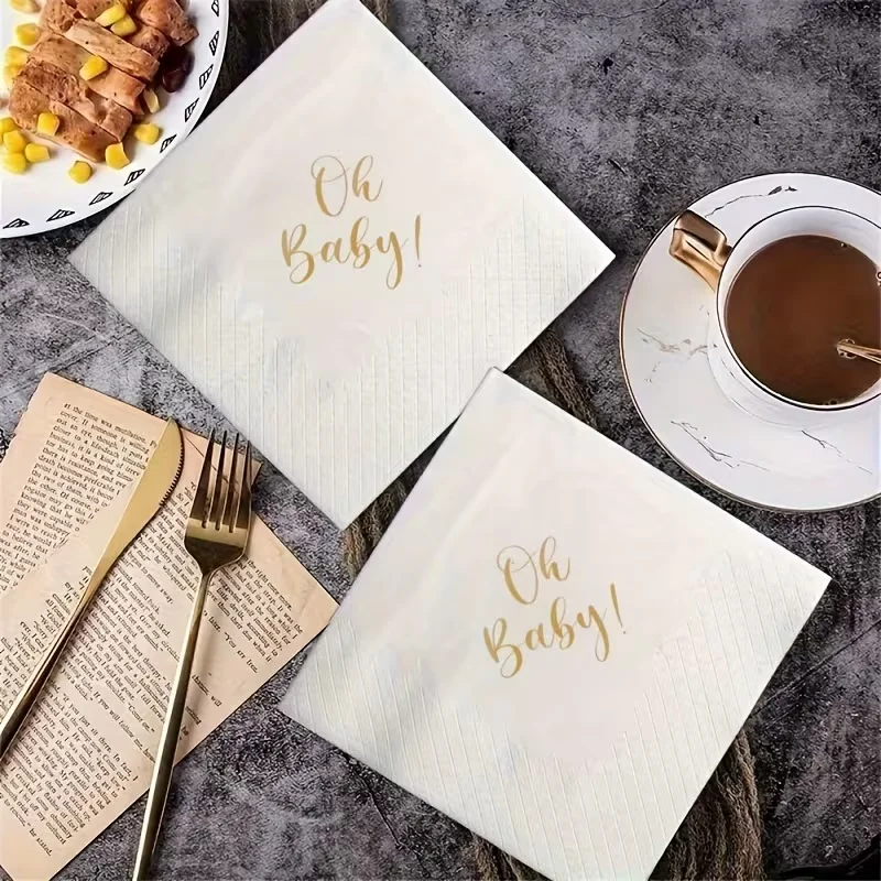20Pcs Oh Baby Paper Napkins Baby Shower Supplies Dessert Table Decoration Luncheon Cocktail Napkins Gender Reveal Accessories
20Pcs Oh Baby Paper Napkins Baby Shower Supplies Dessert Table Decoration Luncheon Cocktail Napkins Gender Reveal Accessories