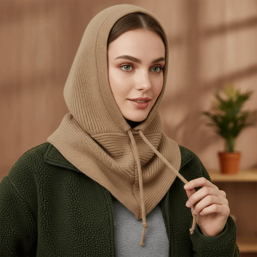 Простая однотонная шапка-балаклава с утолщенным воротником, вязаная шапка с капюшоном, пуловер, шапка, шарф, защита ушей, уличная одежда
Простая однотонная шапка-балаклава с утолщенным воротником, вязаная шапка с капюшоном, пуловер, шапка, шарф, защита ушей, уличная одежда