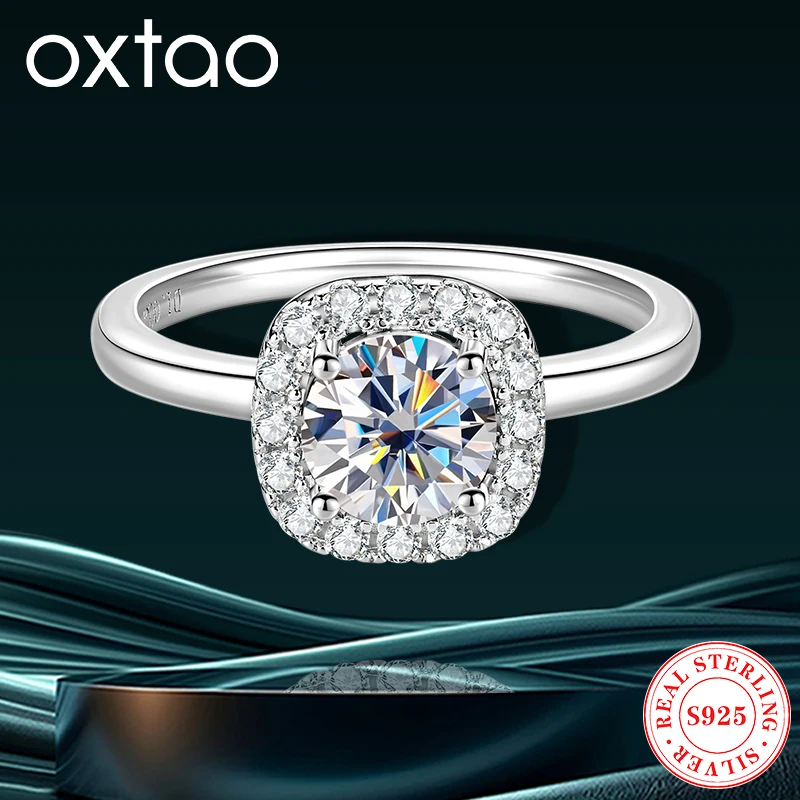 Кольцо OXTAO с крупным муассанитом 6,5 мм, обручальное, с ореолом, подарок на годовщину, из стерлингового серебра 925 пробы, свадебное, ювелирное изделие
Кольцо OXTAO с крупным муассанитом 6,5 мм, обручальное, с ореолом, подарок на годовщину, из стерлингового серебра 925 пробы, свадебное, ювелирное изделие