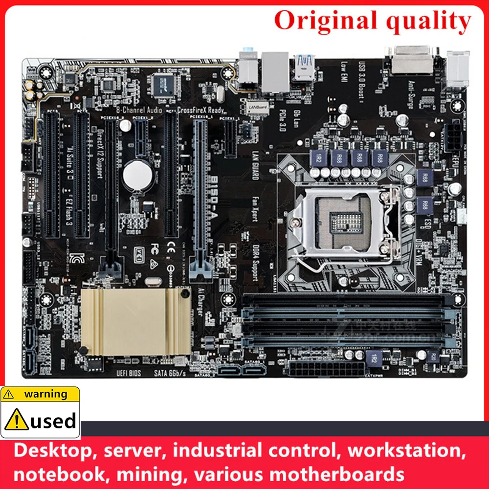 Used For B150-A Motherboards LGA 1151 DDR4 64GB ATX For Intel B150 Desktop Mainboard SATA III USB3.0
Used For B150-A Motherboards LGA 1151 DDR4 64GB ATX For Intel B150 Desktop Mainboard SATA III USB3.0