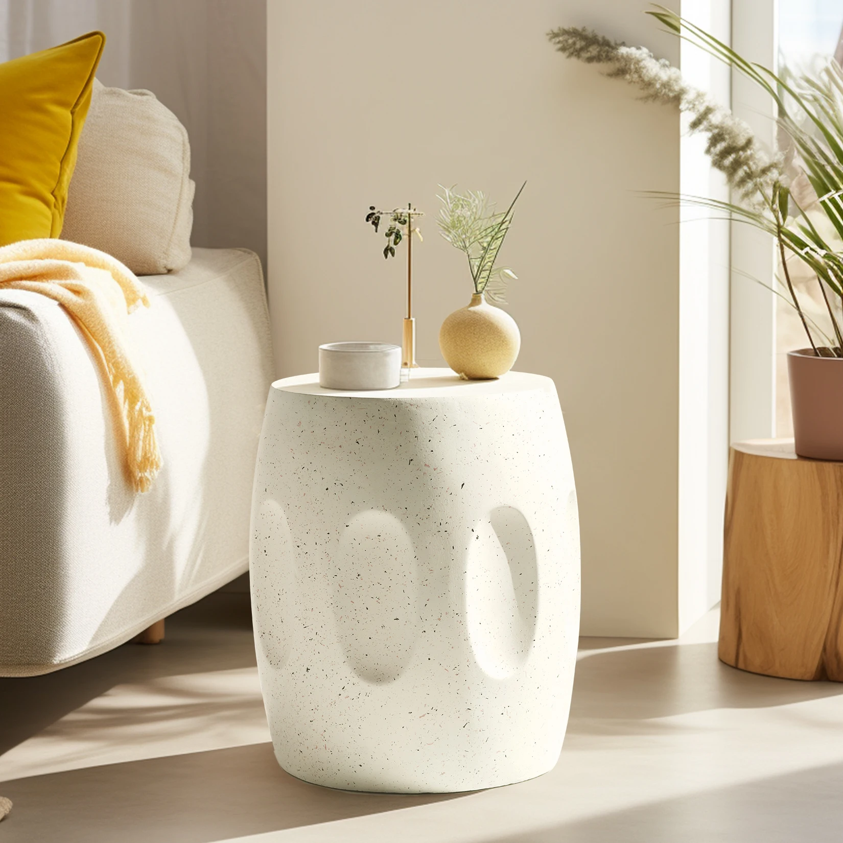 qb-Unique Lightweight Concrete Side Table Decorative Garden Stool Faux Terrazzo Accent Table Small Coffee End Table-
qb-Unique Lightweight Concrete Side Table Decorative Garden Stool Faux Terrazzo Accent Table Small Coffee End Table-