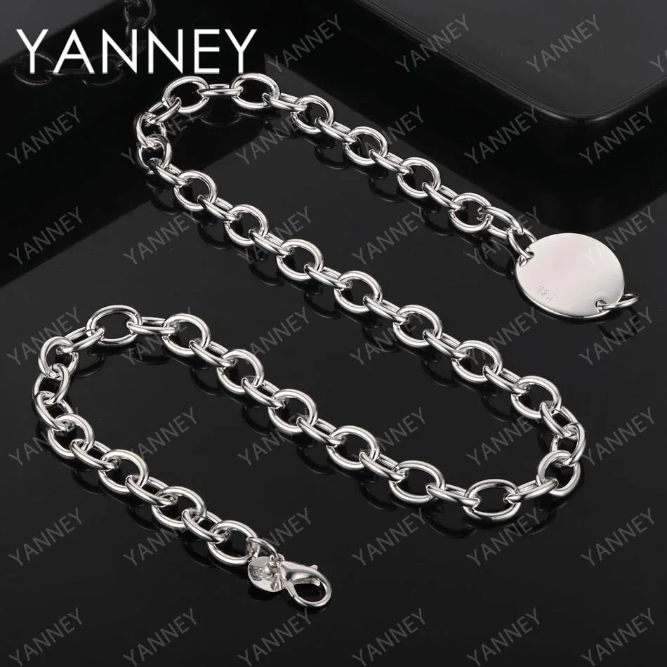 925 Sterling Silver 18 Inches Round Necklace For Women Men Punk Fashion Charm Jewelry Party Accessories
925 Sterling Silver 18 Inches Round Necklace For Women Men Punk Fashion Charm Jewelry Party Accessories
