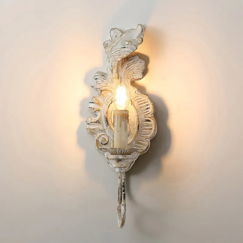 American Retro Resin Wall Lamp French Living Room Bedroom Corridor Aisle Porch Resin Old Iron Candle Lamp Wall Light
American Retro Resin Wall Lamp French Living Room Bedroom Corridor Aisle Porch Resin Old Iron Candle Lamp Wall Light