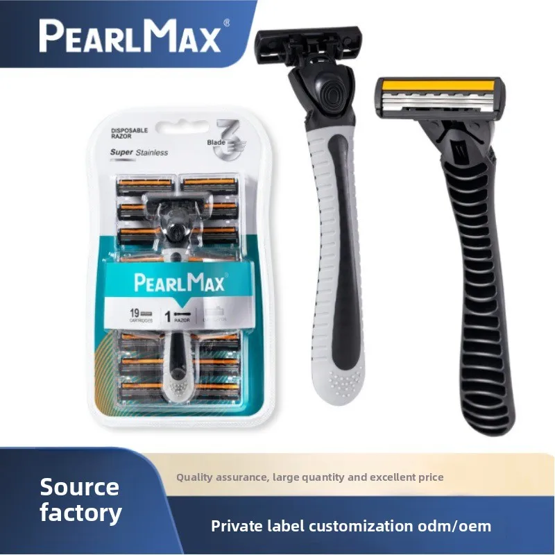 Manual razor Pearl Max Replaceable three-layer head razor Disposable hair removal knife Razor
Manual razor Pearl Max Replaceable three-layer head razor Disposable hair removal knife Razor