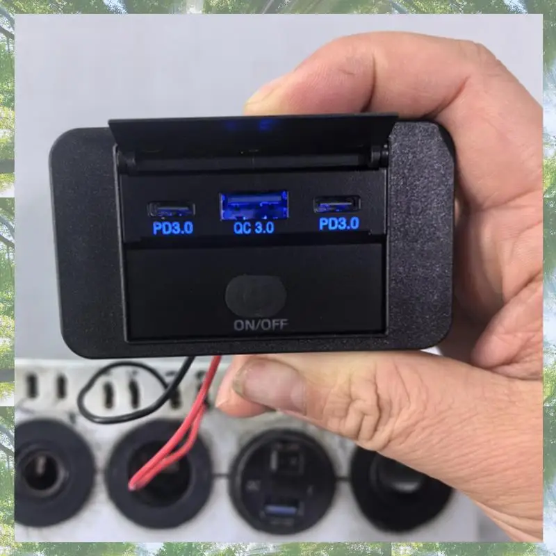Premium-4PCS 3 Ports 12V RV USB Outlet 90W, Dual PD3.0 Type-C Quick Charge 72W & USB QC3.0 18W Panel Wall Mount
Premium-4PCS 3 Ports 12V RV USB Outlet 90W, Dual PD3.0 Type-C Quick Charge 72W & USB QC3.0 18W Panel Wall Mount