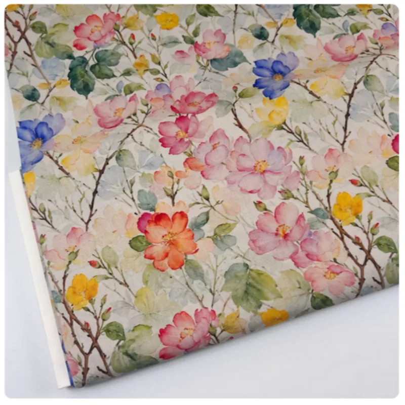 Colored Flower Print 100% Cotton Plain Fabric For Handmade DIY Bag Dress Book Cover Cap, M221
Colored Flower Print 100% Cotton Plain Fabric For Handmade DIY Bag Dress Book Cover Cap, M221