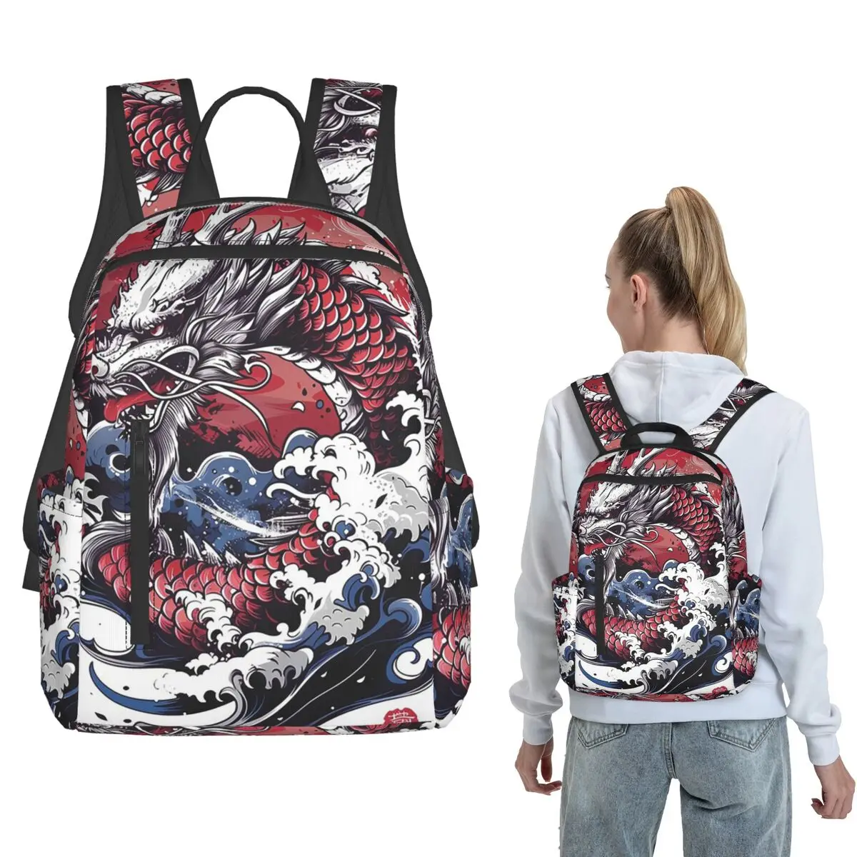 Japanese Dragon And Red Sun Backpack Daypack Children BookBag School Bag Shoulder Bags for Men Women
Japanese Dragon And Red Sun Backpack Daypack Children BookBag School Bag Shoulder Bags for Men Women