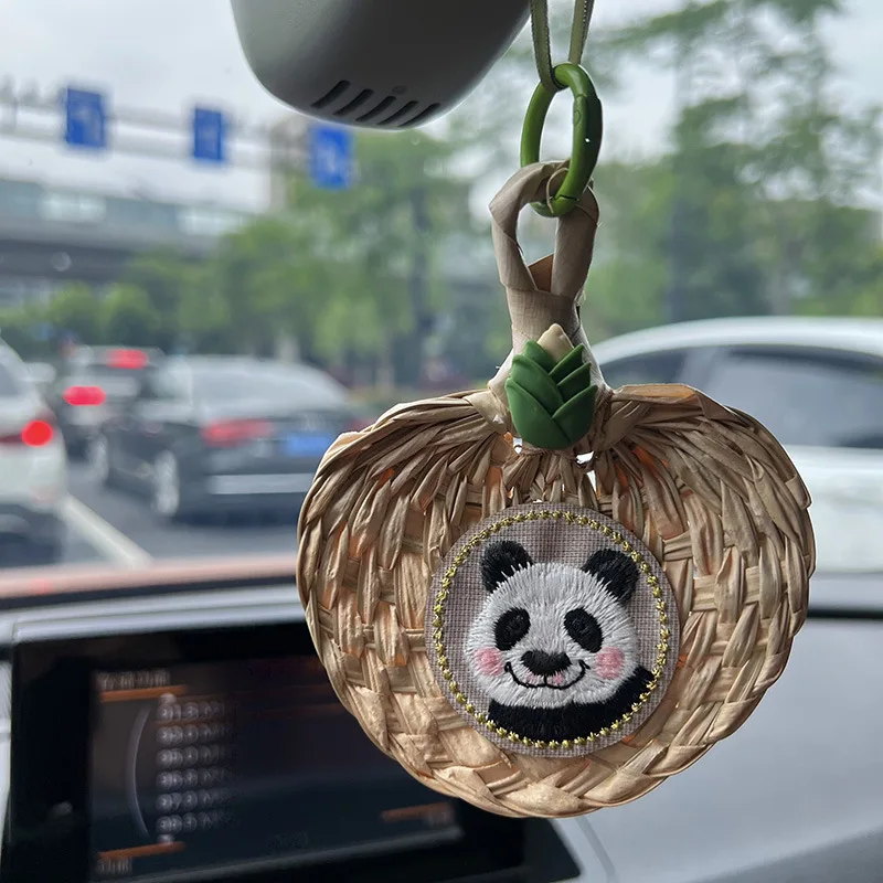 Embroidered Panda Hand-woven Dandelion Fan Car Pendant Creative Auto Interior Rearview Mirror Hanging Decorative Accessories
Embroidered Panda Hand-woven Dandelion Fan Car Pendant Creative Auto Interior Rearview Mirror Hanging Decorative Accessories