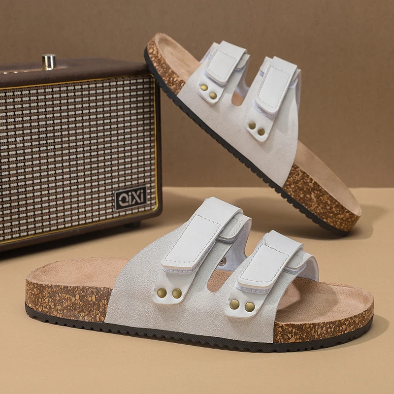 Hot Sale 2026 Summer Beach Cork Slippers Sandals Double Buckle Clogs Slide Women Men Slip on Mules Flip Flops Flats Casual Shoes
Hot Sale 2026 Summer Beach Cork Slippers Sandals Double Buckle Clogs Slide Women Men Slip on Mules Flip Flops Flats Casual Shoes