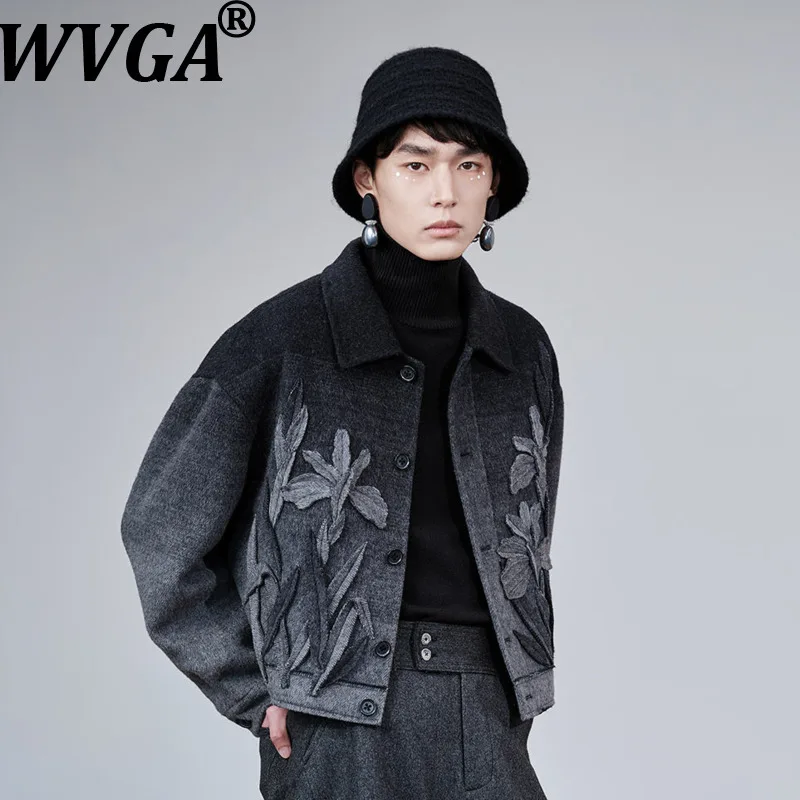 WVGA Autumn Winter New Men Tide 3D Flower Gradient Double-Sided Wool Short Jacket Niche Chic Casual Turn-Down Collar Coat W19769
WVGA Autumn Winter New Men Tide 3D Flower Gradient Double-Sided Wool Short Jacket Niche Chic Casual Turn-Down Collar Coat W19769