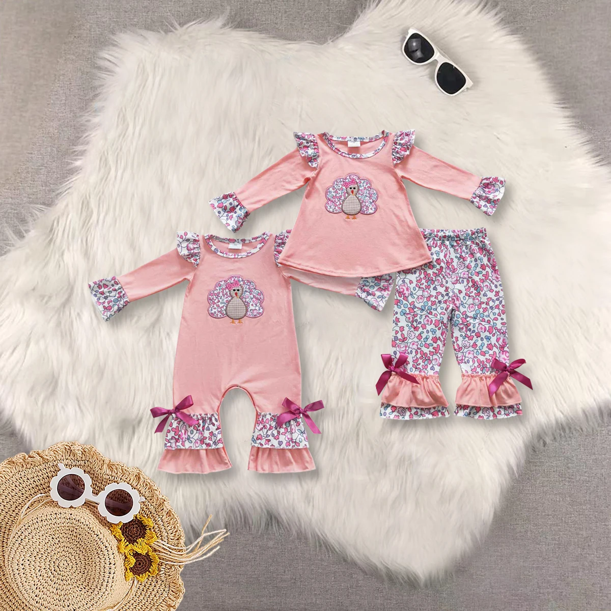 GLP0466 Wholesale Boutique autumn thanksgiving kids clothes girl embroidery turkey Long-Sleeved Pant sets baby girl clothes
GLP0466 Wholesale Boutique autumn thanksgiving kids clothes girl embroidery turkey Long-Sleeved Pant sets baby girl clothes