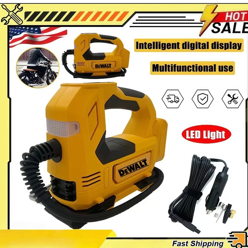 Портативный автомобильный компрессор Dewalt, перезаряжаемый, беспроводной, электрический, с цифровым дисплеем, для накачки шин
Портативный автомобильный компрессор Dewalt, перезаряжаемый, беспроводной, электрический, с цифровым дисплеем, для накачки шин