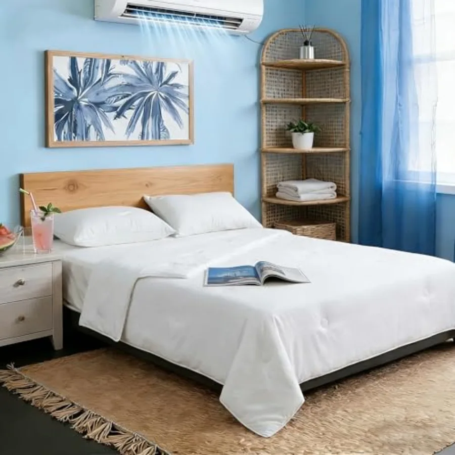 Twin Cooling Comforter with Tencel™ Fill for Hot Sleepers and Night Sweats - Lightweight Breathable Double-Sided Cold Blanket A
Twin Cooling Comforter with Tencel™ Fill for Hot Sleepers and Night Sweats - Lightweight Breathable Double-Sided Cold Blanket A