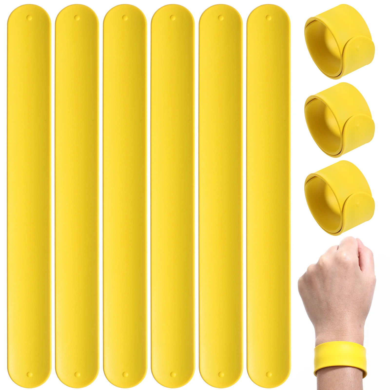10pcs Yellow Silicone Bracelets Kids Slap Bands Wristbands for Little Girls Boys Party Favor Eco Friendly Non Toxic Flexible
10pcs Yellow Silicone Bracelets Kids Slap Bands Wristbands for Little Girls Boys Party Favor Eco Friendly Non Toxic Flexible