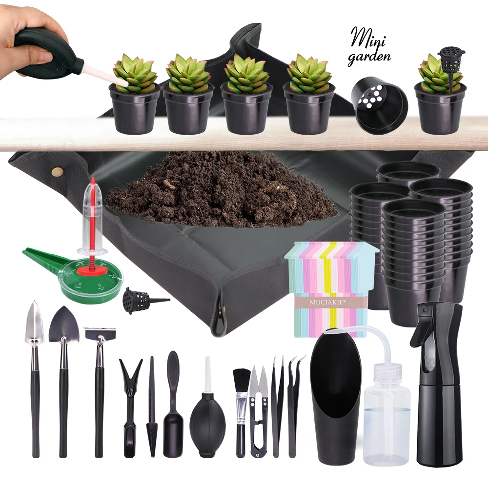 40PCS Mini Garden Planter Kit Potted Plants Cultivation Tools Set for Home Garden Bonsai Succulent Care Gardening Accessories
40PCS Mini Garden Planter Kit Potted Plants Cultivation Tools Set for Home Garden Bonsai Succulent Care Gardening Accessories