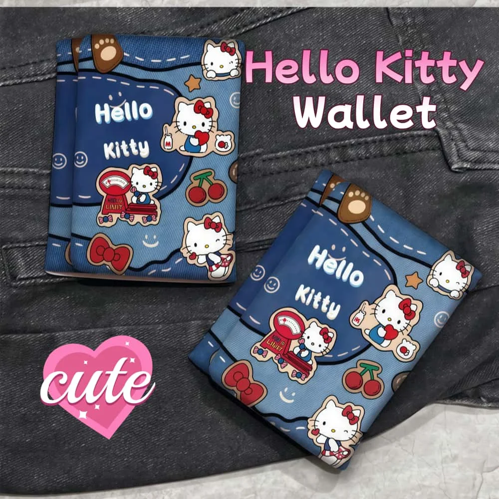 Hello Kitty Denim Tri Fold Wallet New Design Multi Card Slots Coin Purse Cute Couples Matching Set Compact Organizer Best Gift
Hello Kitty Denim Tri Fold Wallet New Design Multi Card Slots Coin Purse Cute Couples Matching Set Compact Organizer Best Gift