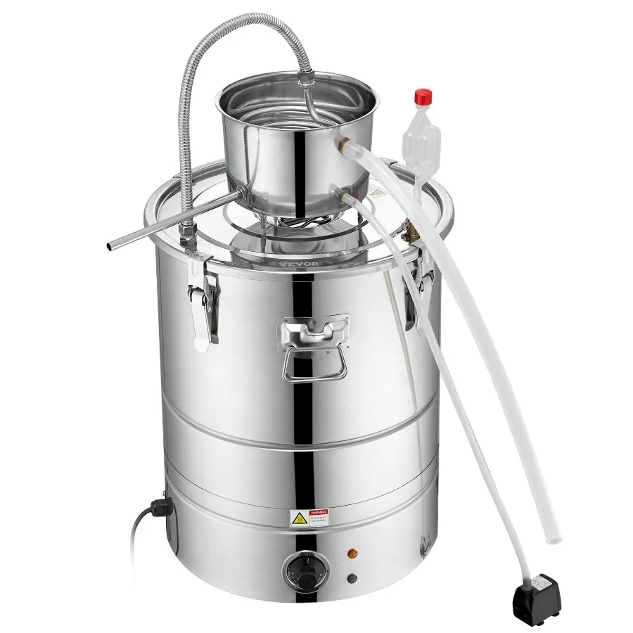 Alcohol Still 9 Gal 30L Water Alcohol Distiller Home Distillery Kit include Stainless Steel Tube and Pump and Oneway Exhaust V
Alcohol Still 9 Gal 30L Water Alcohol Distiller Home Distillery Kit include Stainless Steel Tube and Pump and Oneway Exhaust V