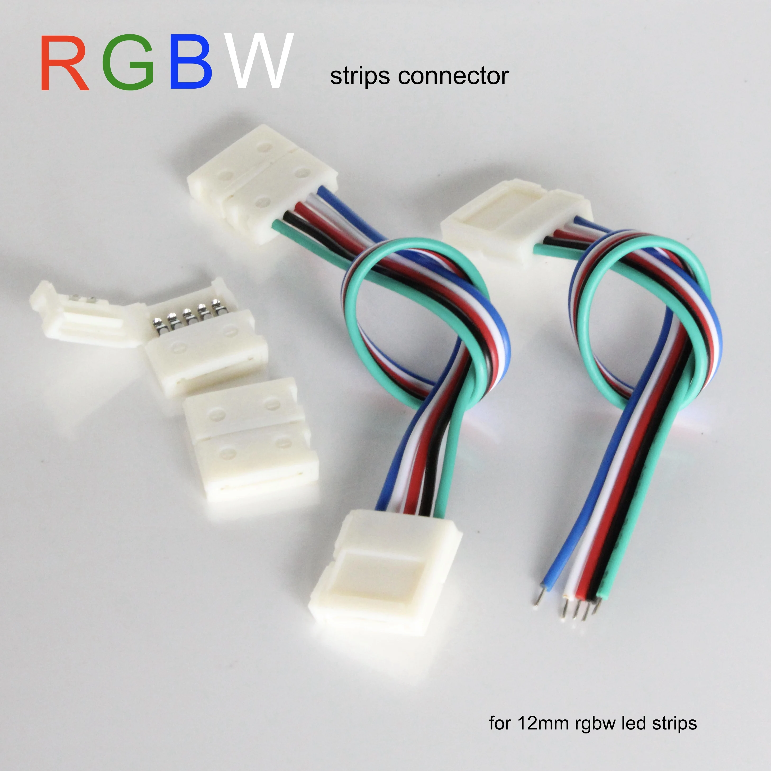 100pcs a lot, LED RGBW Strips connector for 12mm FPC LED RGBW Strip Light with 15cm wire
100pcs a lot, LED RGBW Strips connector for 12mm FPC LED RGBW Strip Light with 15cm wire