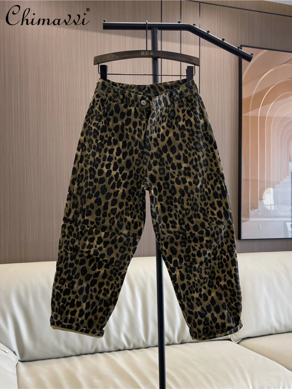 Autumn New Elastic Waist Leopard Print Fashion Slim Elastic Denim Pants Women's Slim-fit Streetwear Jeans Straight-leg Pants
Autumn New Elastic Waist Leopard Print Fashion Slim Elastic Denim Pants Women's Slim-fit Streetwear Jeans Straight-leg Pants