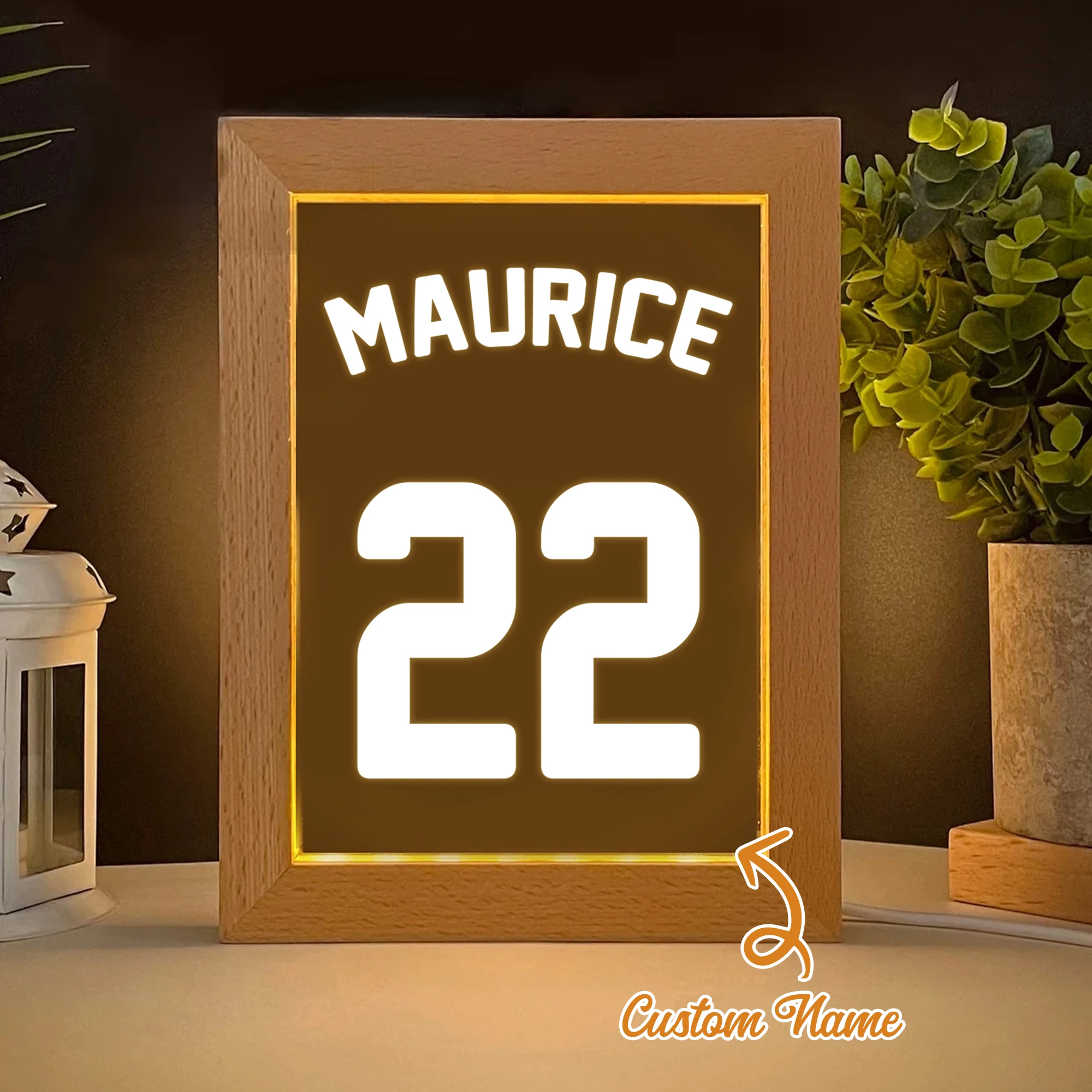 Personalized jersey name number LED night view photo frame custom gift family living room bedroom dining room home decoration
Personalized jersey name number LED night view photo frame custom gift family living room bedroom dining room home decoration