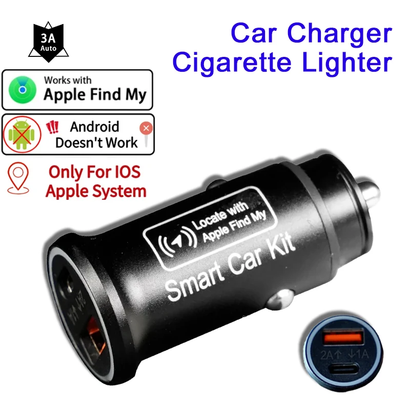 Car Universal Charger Lighter Type-C for Apple IOS System Find My Plug and Play USB Adapter Hidden GPS Locator Tool Car Tracker
Car Universal Charger Lighter Type-C for Apple IOS System Find My Plug and Play USB Adapter Hidden GPS Locator Tool Car Tracker
