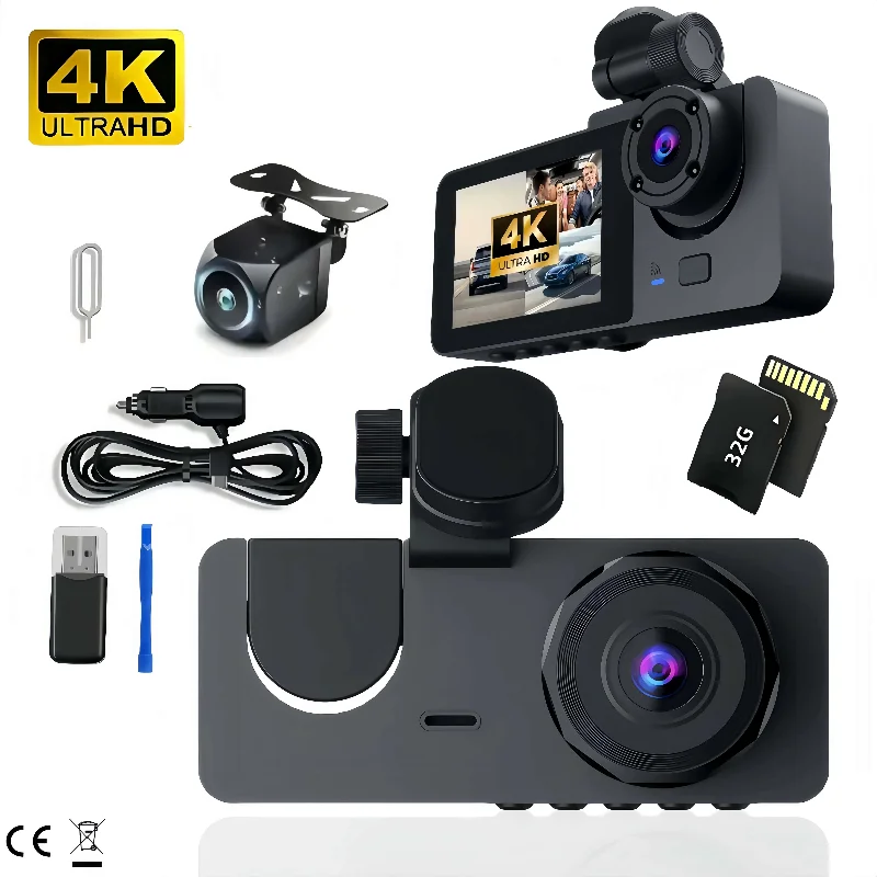HONG TONG 3 Camra Dash Cam for Cars Camera for Vehicle Recorder Video Front Optional Rear Camera Night Vision Dashcam Wiht 32G
HONG TONG 3 Camra Dash Cam for Cars Camera for Vehicle Recorder Video Front Optional Rear Camera Night Vision Dashcam Wiht 32G