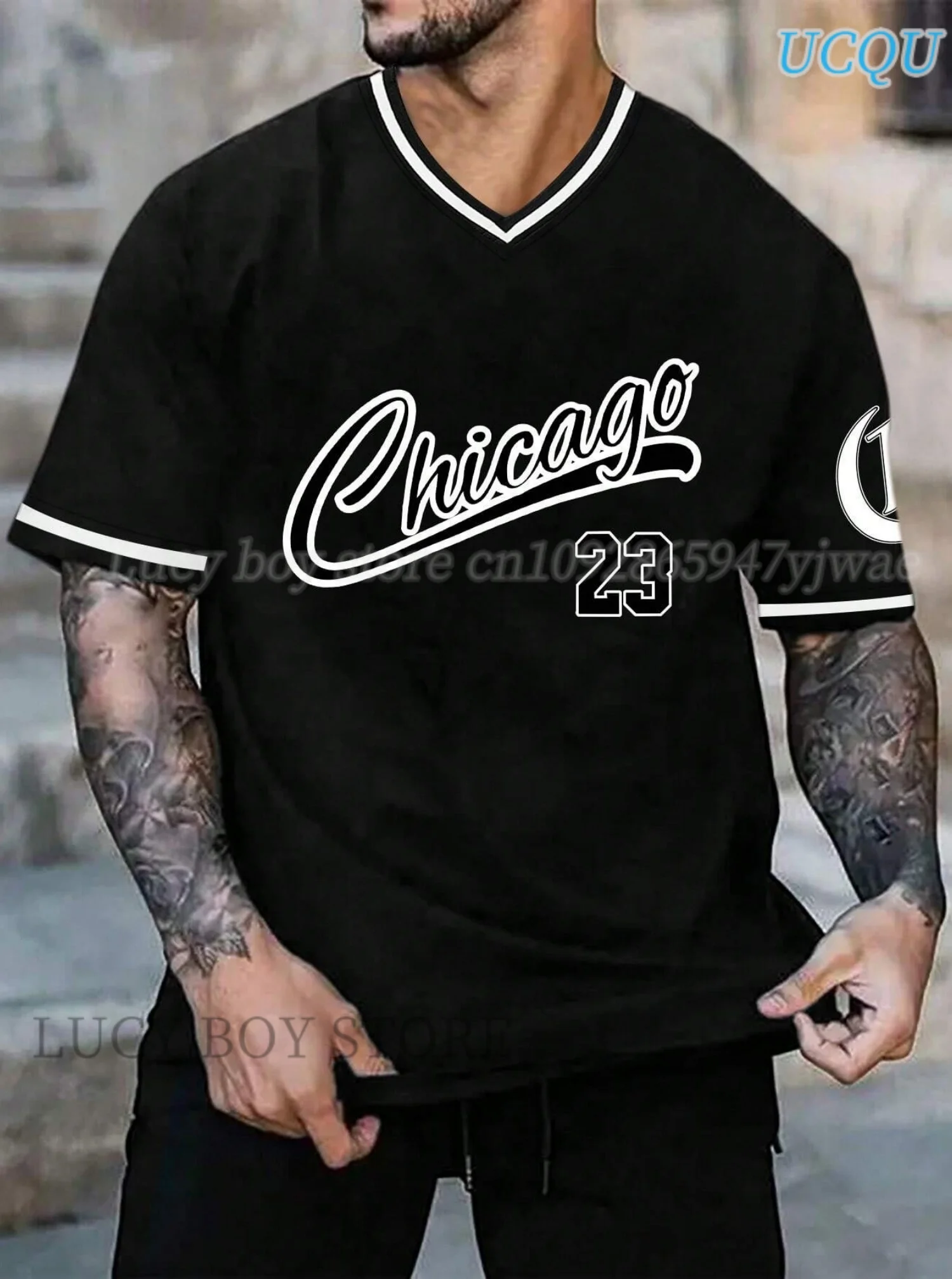 Man V-Neck Sportwear jerseys Mens CHIAGO NO.23 Print Short Sleeve T Shirt 3 colors Football Tee Vintage Casual Tops Men Clothes
Man V-Neck Sportwear jerseys Mens CHIAGO NO.23 Print Short Sleeve T Shirt 3 colors Football Tee Vintage Casual Tops Men Clothes