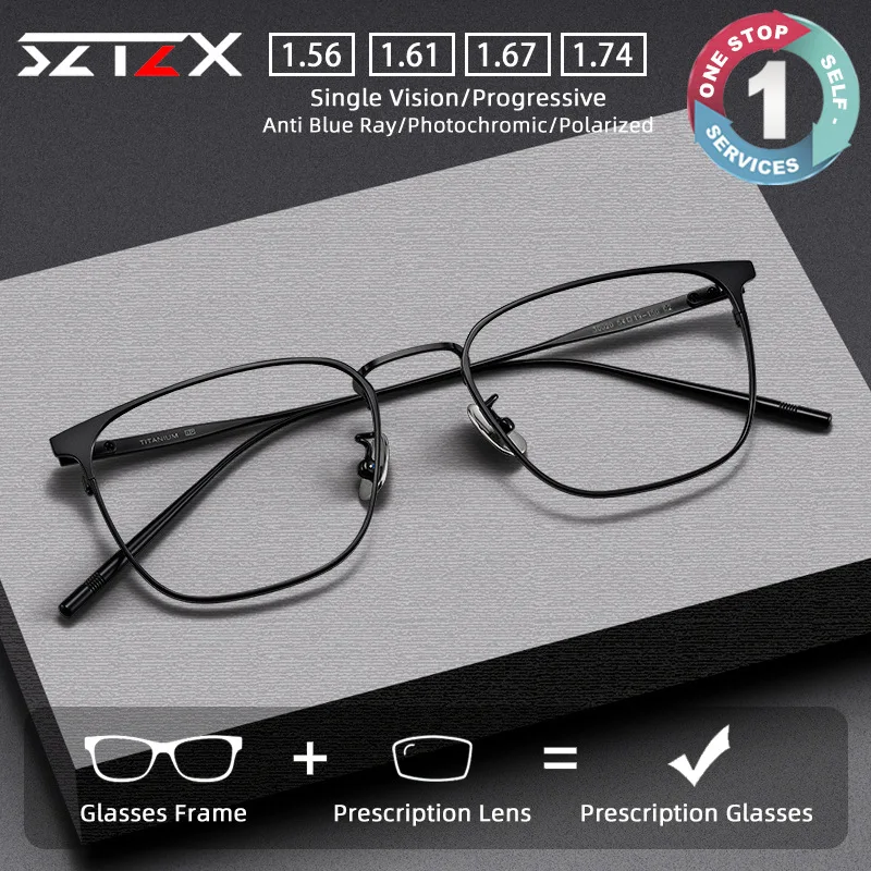 SZTZX Ultra Light Myopia Glasses Men's Titanium Frame Business Retro Leisure Anti Blue Light Glasses Prescription Eyeglasses
SZTZX Ultra Light Myopia Glasses Men's Titanium Frame Business Retro Leisure Anti Blue Light Glasses Prescription Eyeglasses