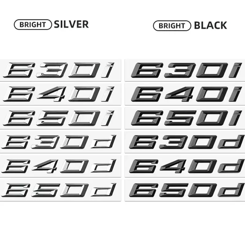 Car 3D ABS Trunk Letters Logo Badge Emblem Styling Decals Sticker For BMW 6 Series 630i 640i 650i 630d 640d 650d E63 E64 F06
Car 3D ABS Trunk Letters Logo Badge Emblem Styling Decals Sticker For BMW 6 Series 630i 640i 650i 630d 640d 650d E63 E64 F06
