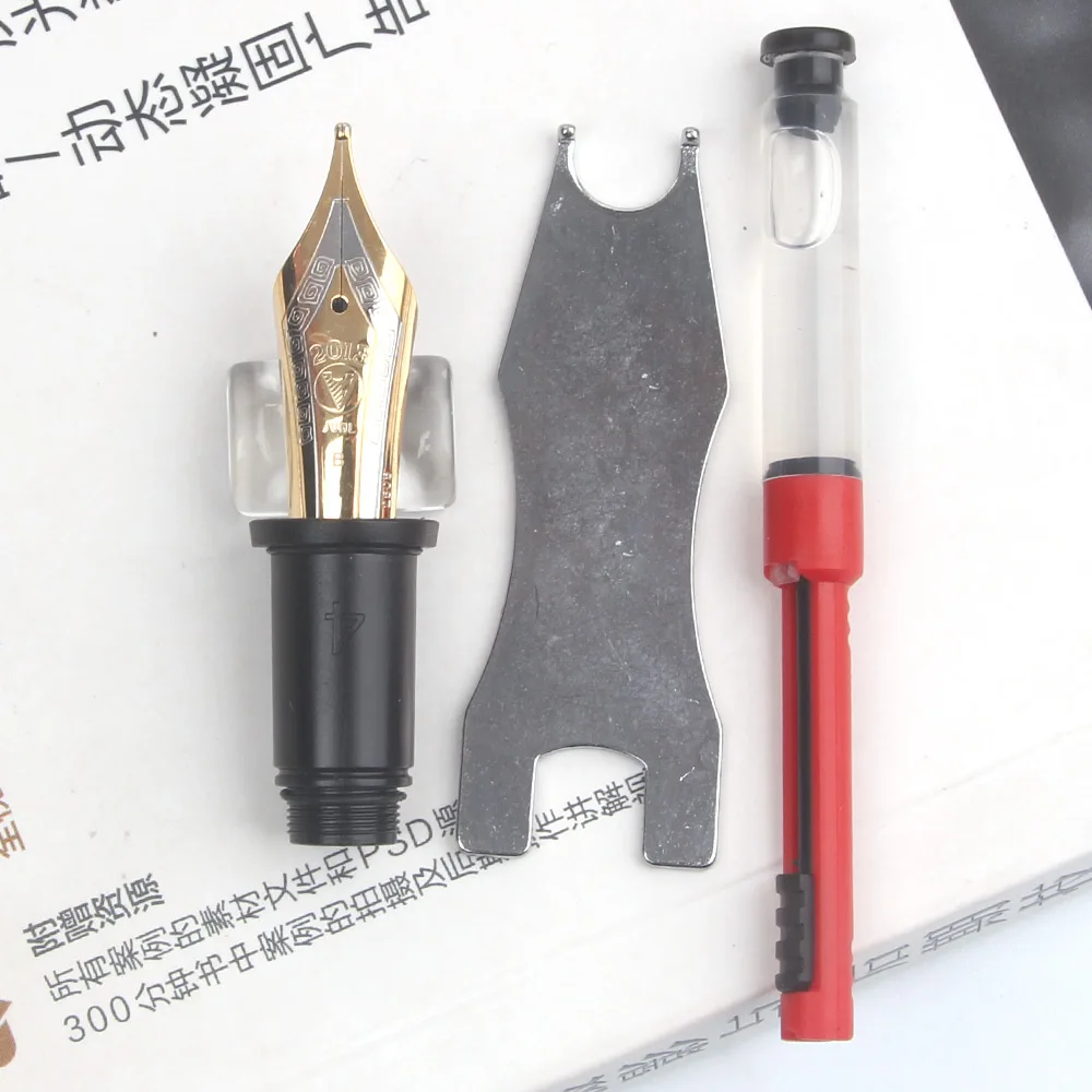 Smooth Writing WingSung 630 Fountain Pen Grip Section with Large No. 8 Silver Gold Iridium Nib EF F M B Replacement Set
Smooth Writing WingSung 630 Fountain Pen Grip Section with Large No. 8 Silver Gold Iridium Nib EF F M B Replacement Set