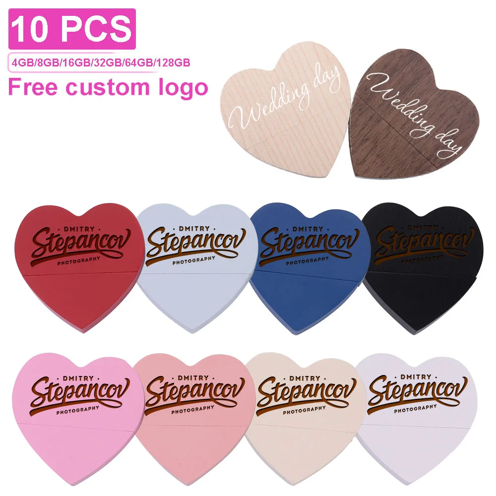 10PCS/LOT Colorful Heart USB Flash Drive 128GB Free Custom Logo Memory Stick 64GB Wholesale Wooden Pen Drive 32GB Creative Gift
10PCS/LOT Colorful Heart USB Flash Drive 128GB Free Custom Logo Memory Stick 64GB Wholesale Wooden Pen Drive 32GB Creative Gift