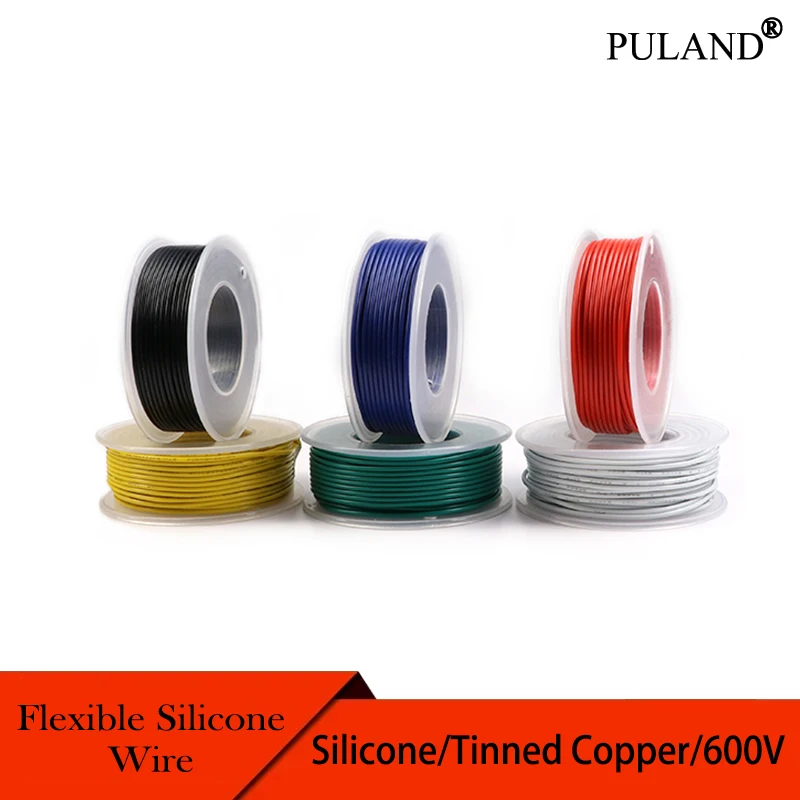 Ultra Soft Silicone Wire In Roll 30/28/26/24/22/20/18/16AWG Silicone Rubber Insulated Tinned Copper Heat resistant Cable Coil
Ultra Soft Silicone Wire In Roll 30/28/26/24/22/20/18/16AWG Silicone Rubber Insulated Tinned Copper Heat resistant Cable Coil