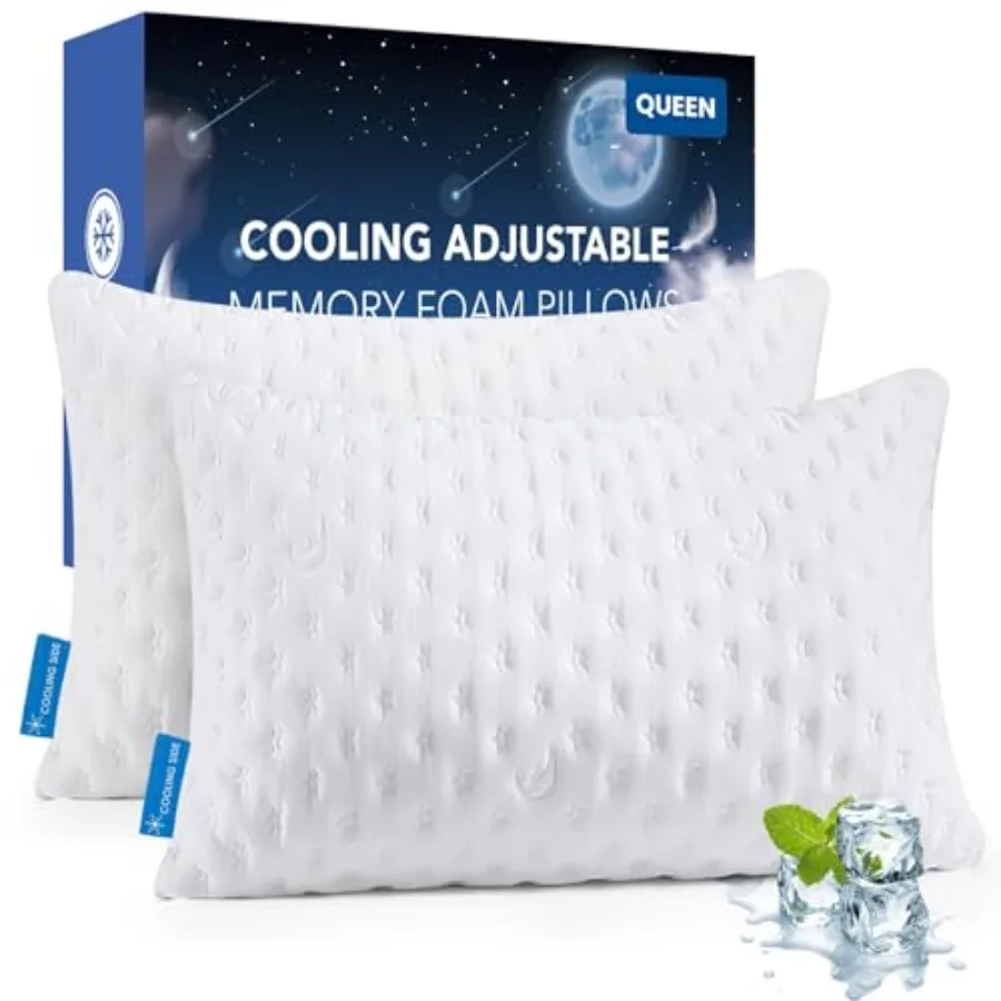 Cooling Side Sleeper Pillow for Neck and Shoulder Pain, Luxury Shredded Memory Foam Pillows for Sleeping, Firm Bed Pillows Set
Cooling Side Sleeper Pillow for Neck and Shoulder Pain, Luxury Shredded Memory Foam Pillows for Sleeping, Firm Bed Pillows Set