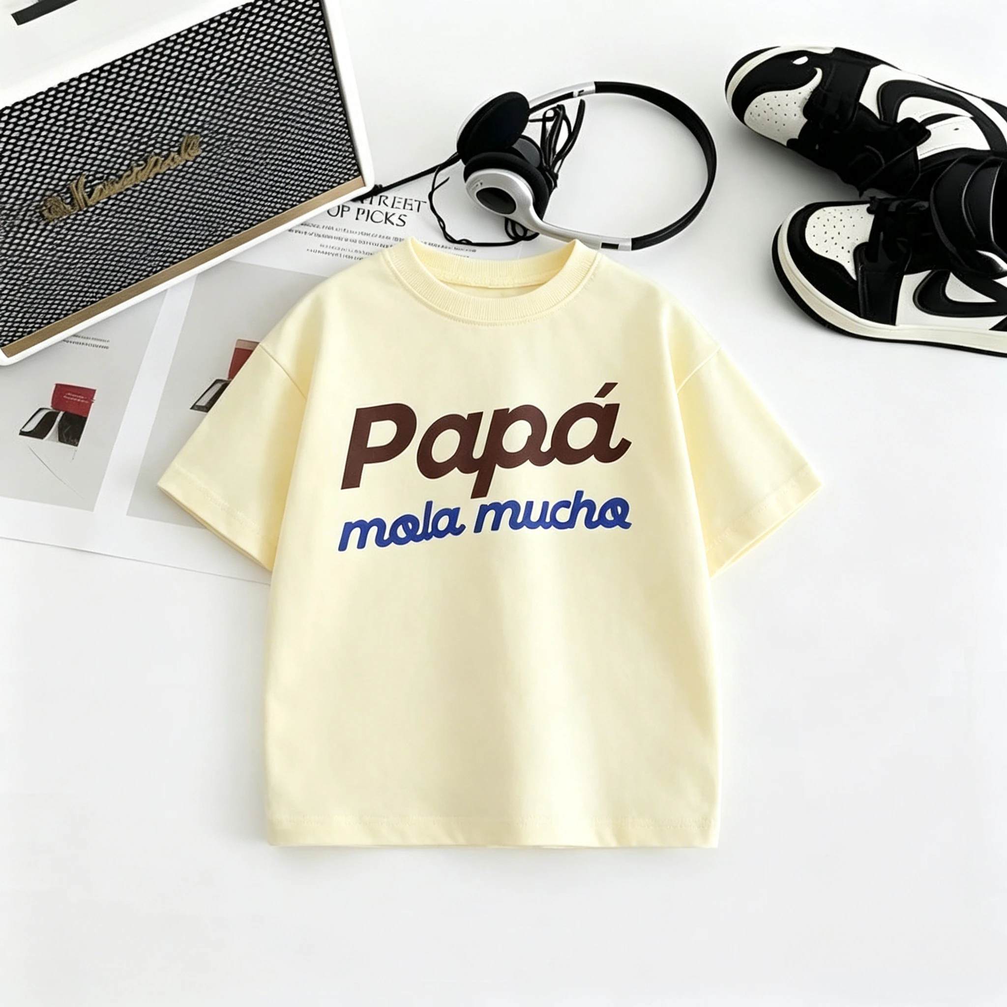 Toddler Summer T Shirt With Crab Apple And Big Cheers Prints Leisure Daily Wear Boys And Girls Thin Tees Sample Wear Sport Cloth
Toddler Summer T Shirt With Crab Apple And Big Cheers Prints Leisure Daily Wear Boys And Girls Thin Tees Sample Wear Sport Cloth