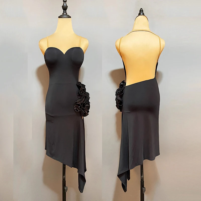 Women Sexy Backless Latin Dance Competition Dress Black ChaCha Performance Wear Samba Rumba Tango Dance Stage Costume DL10927
Women Sexy Backless Latin Dance Competition Dress Black ChaCha Performance Wear Samba Rumba Tango Dance Stage Costume DL10927