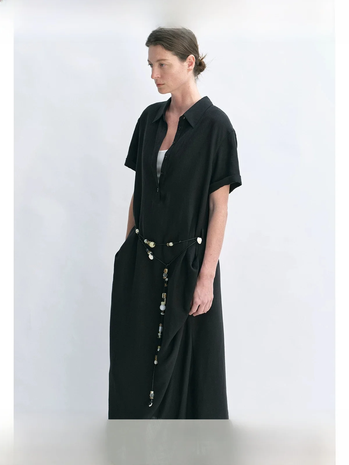 Planites Vol18 Rcel Lyocell Linen Draped Shirt Dress Asymmetrical Pleat Casual Business Women's Long Summer Dress
Planites Vol18 Rcel Lyocell Linen Draped Shirt Dress Asymmetrical Pleat Casual Business Women's Long Summer Dress