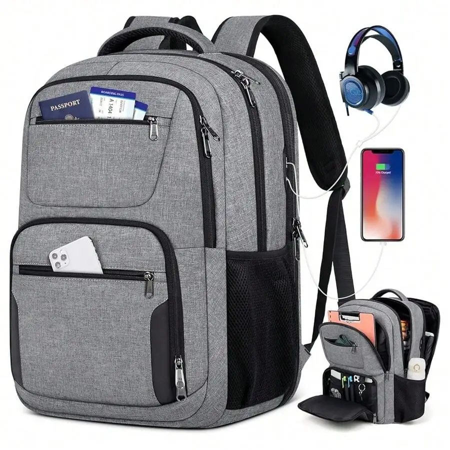 Travel Laptop Backpack 17 Inch Extra Large 45L USB Charging Water Resistant Anti Theft College Business Bag For Men Women
Travel Laptop Backpack 17 Inch Extra Large 45L USB Charging Water Resistant Anti Theft College Business Bag For Men Women
