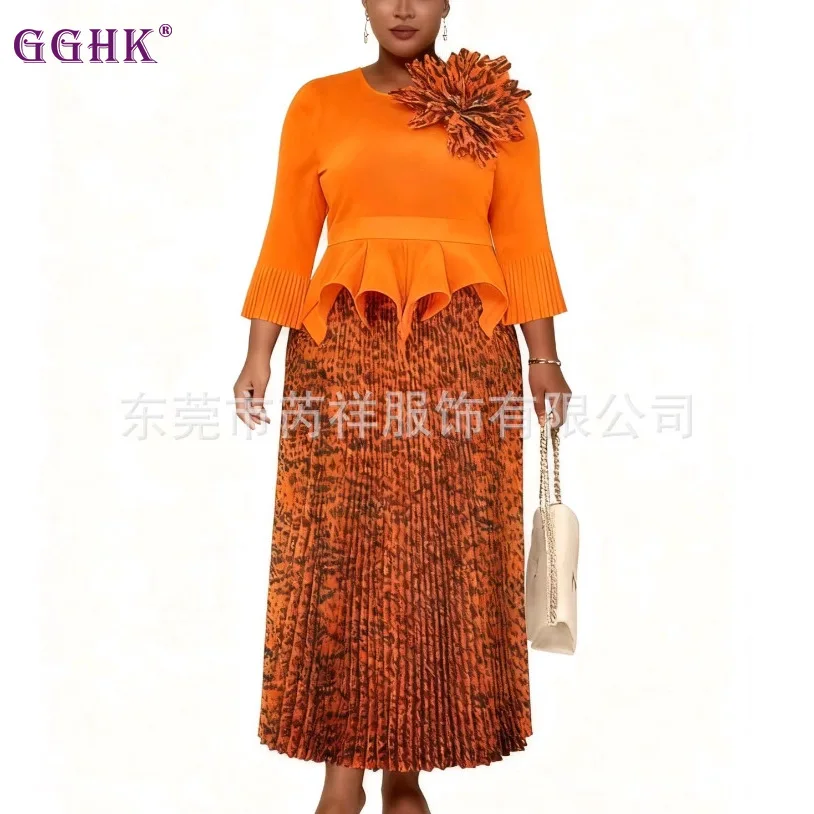 Оранжевый женский комплект больших размеров с оборками и баской + плиссированная леопардовая макси-юбка, смелый шикарный ансамбль, уверенная женская модная одежда
Оранжевый женский комплект больших размеров с оборками и баской + плиссированная леопардовая макси-юбка, смелый шикарный ансамбль, уверенная женская модная одежда