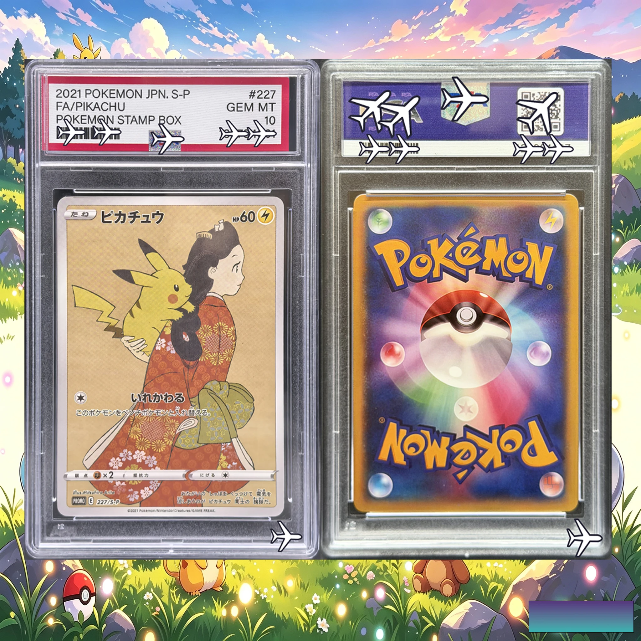 2021 Pikachu Stamp Box S-P Promo Custom Art Card - Premium Pokemon JPN Full Art Replica Collection Gift Museum Collection Series
2021 Pikachu Stamp Box S-P Promo Custom Art Card - Premium Pokemon JPN Full Art Replica Collection Gift Museum Collection Series