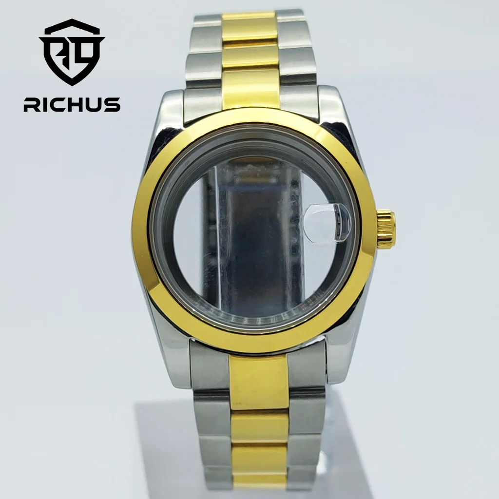 RICHUS 36/39mm Silver Gold Case Polished Strap Fit NH35 NH36 ETA2824 PT5000 Miyota8215-DG Movement Watch Accessories
RICHUS 36/39mm Silver Gold Case Polished Strap Fit NH35 NH36 ETA2824 PT5000 Miyota8215-DG Movement Watch Accessories