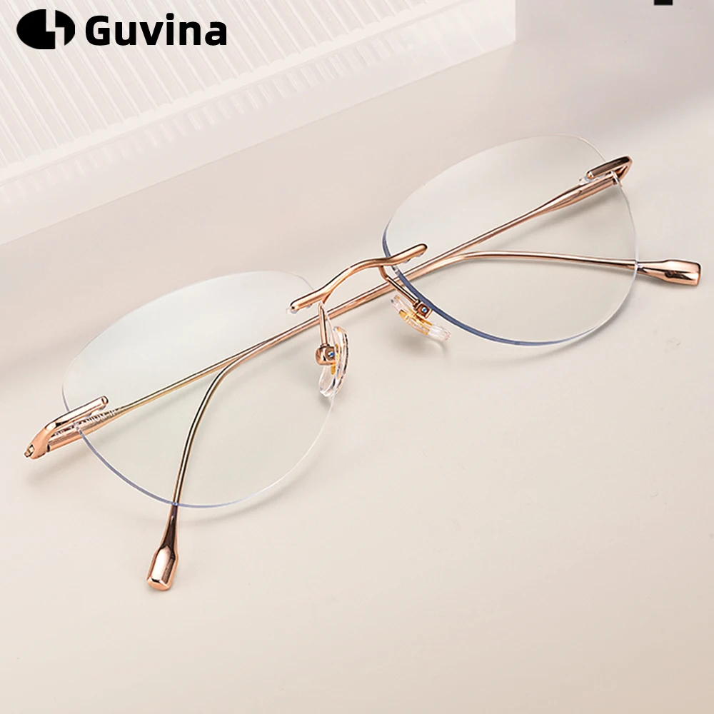 New Pure Titanium Glasses in Trend Rimless Reading Glasses Women Luxury Titanium Frame for Women's Grade Prescription Eyelasses
New Pure Titanium Glasses in Trend Rimless Reading Glasses Women Luxury Titanium Frame for Women's Grade Prescription Eyelasses